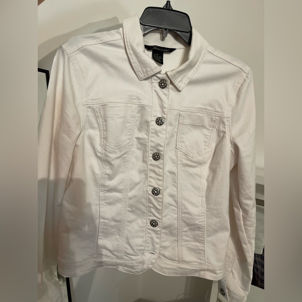 White jean jacket